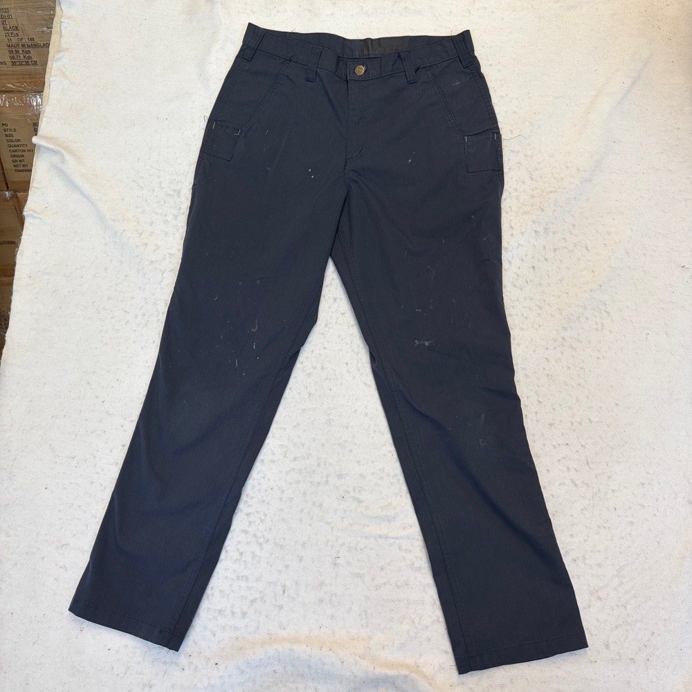 Carhartt Relaxed Fit Work Pants Mens 32x32 Navy Blue Ripstop Canvas